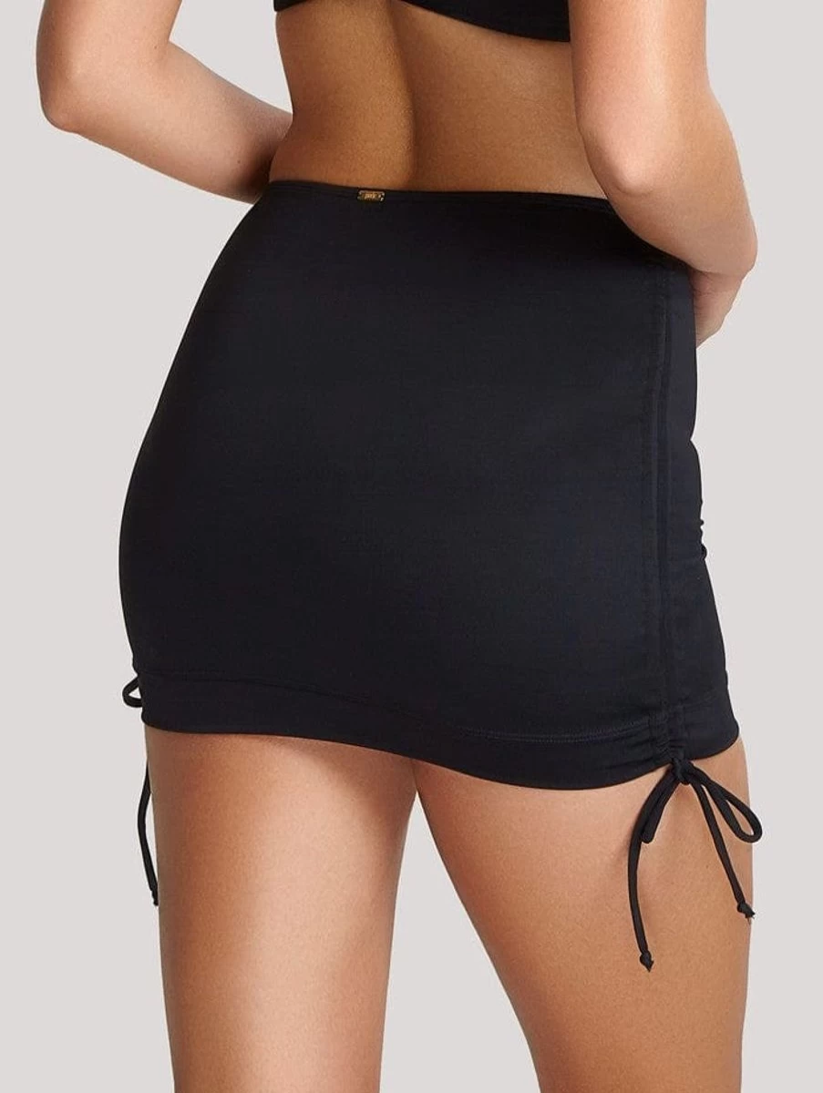 Panache Anya Riva Skirted Panty in Black - High-Waisted Lace Underwear for Women