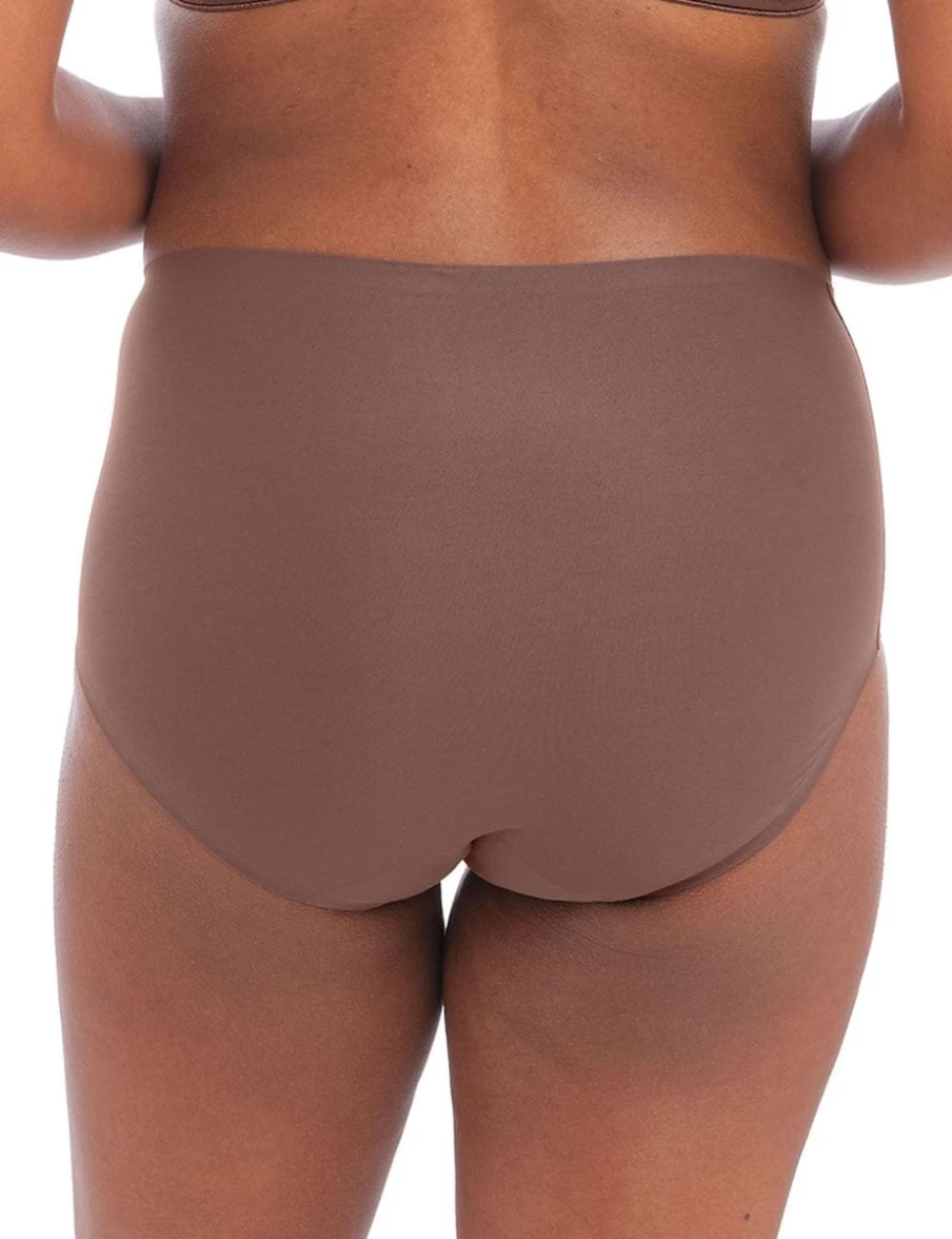 Fantasie Smoothease Invisible Full Brief Underwear in Coffee Roast - Seamless Stretch Comfort