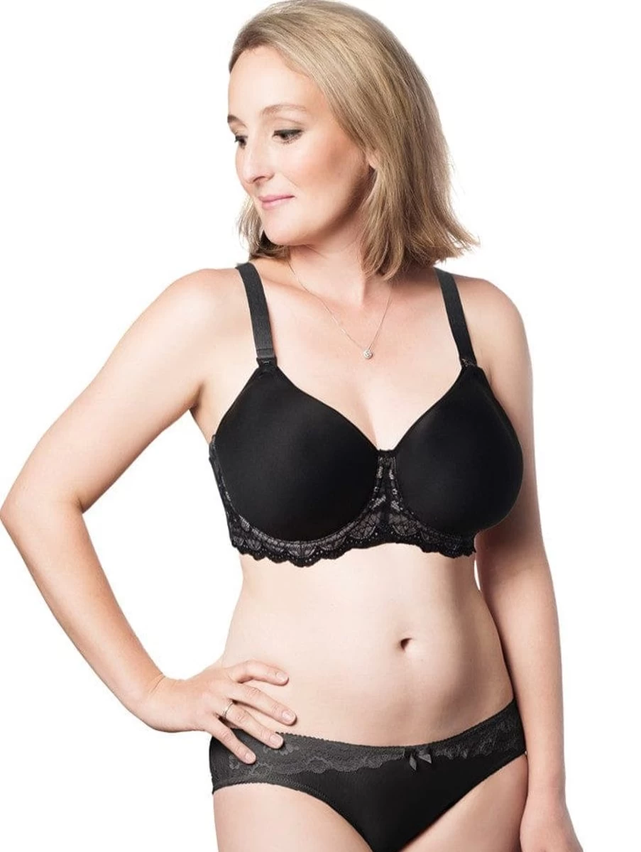 Hotmilk Obsession Full Cup Nursing Bra in Jet Black - Comfortable Maternity Bra for Breastfeeding Mothers